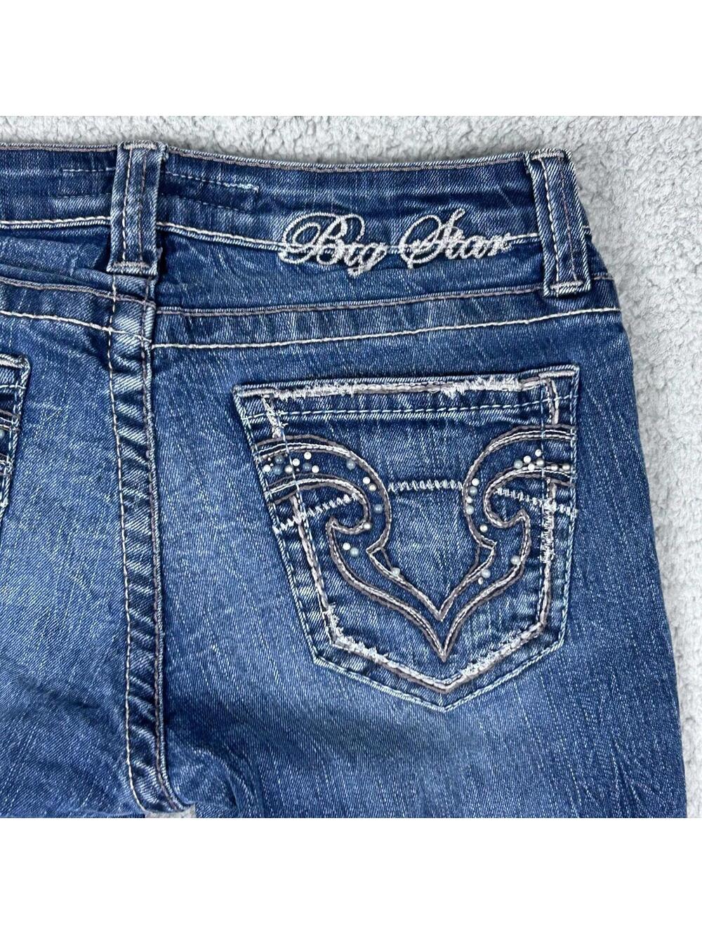 Big Star Womens Kayla Straight Jeans Size 25 R Legendary Blue 5-Pockets Denim - Picture 7 of 15